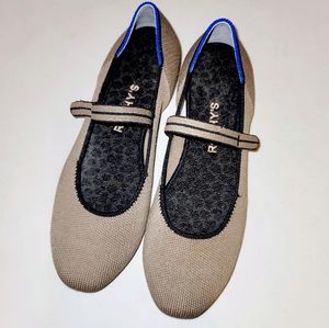 Rothy's | Shoes | Rothys The Square Mary Jane Brown Sustainable Knit Slip On Flats Sz 65 Euc 